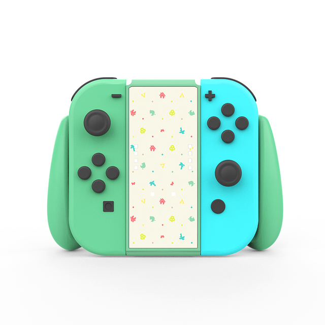 2-in-1 Dual Charger Grip with Stand Charging Dock Station for for JoyCons Controller Green ABS Material