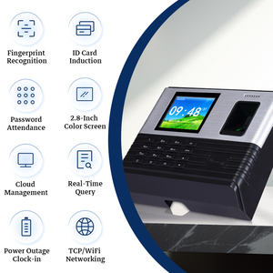 Realand A-L355 kiểm soát truy cập hệ thống <span class=keywords><strong>USB</strong></span> kết nối vân tay thời gian tham dự sinh trắc học đọc pin dự phòng ngôn ngữ tiếng anh - Product Image 5