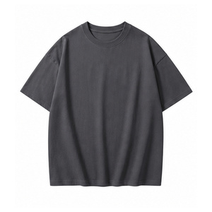 เสื้อยืดคอตตอน 100% หนัก 230 กรัม แบบสั่งทำพิเศษ OEM ODM ทรงโอเวอร์ไซส์ คอกลม แขนสั้น ไม่มีลาย พร้อมสกรีนโลโก้ - Product Image 4