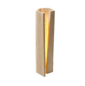 new design modern luxury living room bedside bamboo carving led wooden table lamp for hotel