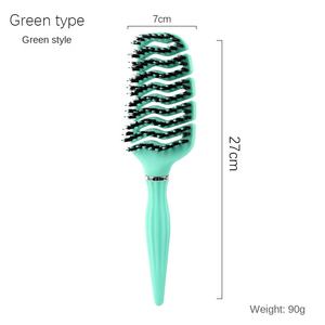 Poils de sanglier en plastique Vague creuse Big Bend Spareribs Peigne de massage pour cheveux bouclés à <span class=keywords><strong>crinière</strong></span> de porc pour <span class=keywords><strong>la</strong></span> coiffure - Product Image 5