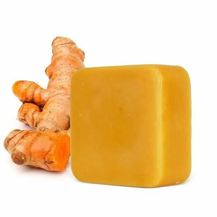 Pyary Naturel Bio Ayurvédique Anti Acné Neem Super Blanchissant Savon Moussant au Curcuma Contrôle de l'huile Savon Blanchissant pour la Peau au Curcuma