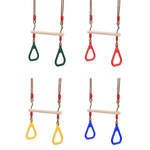 <span class=keywords><strong>Trapeze</strong></span> <span class=keywords><strong>en</strong></span> <span class=keywords><strong>bois</strong></span> pour enfants <span class=keywords><strong>avec</strong></span> <span class=keywords><strong>anneaux</strong></span> de gymnastique <span class=keywords><strong>en</strong></span> plastique, rotation à 360 degrés, design pliable pour aire de jeux intérieure/extérieure, balançoire 2 <span class=keywords><strong>en</strong></span> 1 - Product Image 3