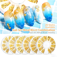 Vente en gros de décorations pour ongles en alliage de perles étoiles irisées 3D de style japonais