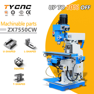 ZX7550CW High Quality Drilling And Milling Machine With 1000X240mm Table Size Manual Milling Machine