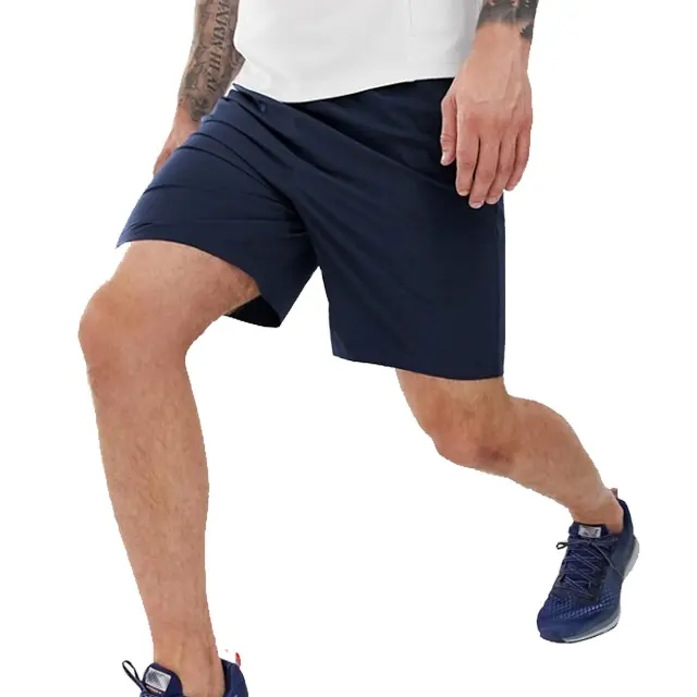 2019 Wholesales Cheap Price 100% Polyester Custom Navy Training Shorts For Men