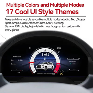 สำหรับ Lexus GX400 GX460 GX470 ปี 2010-2021 อัพเกรดแผงหน้าปัดดิจิตอล LCD พร้อม GPS มาตรวัดความเร็ว คลัสเตอร์หน้าปัดแบบดิจิตอล - Product Image 4