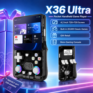 X36 Ultra Console Portatile da Gioco, Schermo IPS da 4,2 Pollici, 20000 Giochi Classici Integrati, Sistema Android 10, Wi-Fi, Stile <span class=keywords><strong>Vintage</strong></span> - Product Image 1
