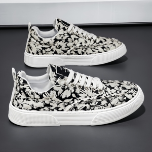 Zapatillas Blancas de Verano para Hombre, Estilo Coreano, Diseño Transpirable de Lona, Suela Gruesa, Deportivas, Casuales, para Caminar - Product Image 3