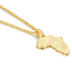 RFJEWEL-collar de Cruz de Ojo de Horus para hombre y mujer, de acero inoxidable, joyería antigua egipcia - Product Image 1