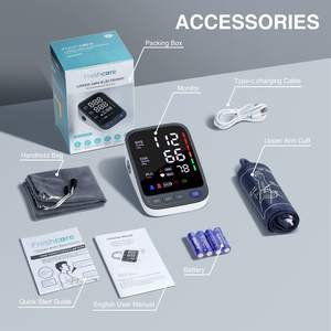 Para OMS Hipertensão Padrões Máquina de Pressão Arterial do Braço Clinicamente Validada com Fonte de Eletricidade e Cuff Incluído - Product Image 6