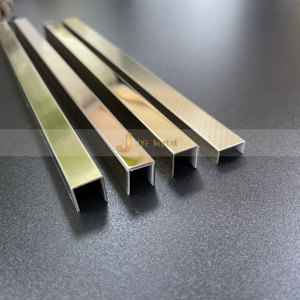 โปรไฟล์ตกแต่งสแตนเลส EX475 แบบกำหนดเอง ผิวกระจกเงา โปรไฟล์ตกแต่งรูปตัวยูสำหรับงานออกแบบผนัง - Product Image 5