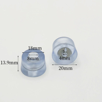 Pieds en caoutchouc silicone antidérapants transparents, patins rehausseurs résistants à l'usure avec insert métallique pour tables à manger, canapés, chaises et tabourets