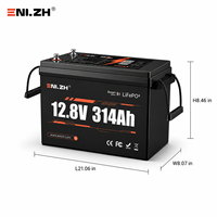 Batterie LiFePO4 semi-solide Enlzh 12,8V 314Ah 4000 cycles -4 à 131 Système d'alimentation portable