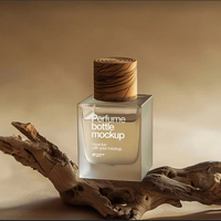 Vente en gros de pots d'atomiseur de parfum en verre clair carré de 30ml pulvérisateur à pompe pour l'emballage sérigraphie gratuite bois pour le sucre