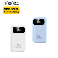 Power Bank Portabel 10000mAh Terlaris, Pengisi Daya Ponsel Micro USB Tipe-C dengan Layar LED, Charger Mini untuk Luar Ruangan