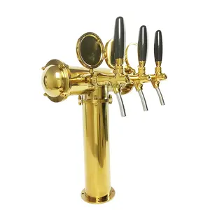 Factory Stainless Steel Beer Column 2/3/4/5/6/7 Tap T Shape Beer Tower In Drink Dispenser