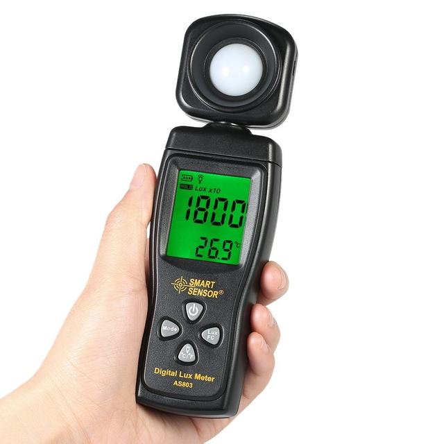 200,000 Lux Digital Luxmeter Luminometer Photometer Light Meter Lux / FC Meter for for Measuring Illuminance