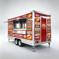 Remorque à tacos entièrement équipée, remorque de restauration mobile personnalisée avec équipement de cuisson pour les festivals de cuisine de rue