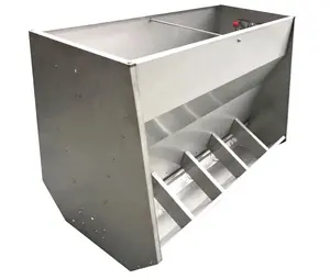 High Guarantee Double-Sided Stainless Steel Fattening Pig Feeder Trough Automatic New and Used for Farms and Home Use