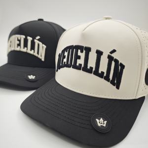 Casquettes de baseball et de golf personnalisées, structurées, imperméables, à 5 panneaux, avec lettres 3D brodées, découpe laser, perforations, corde et motif léopard, pour le sport et la course à pied - Product Image 6