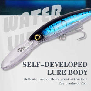 Leurre <span class=keywords><strong>Minnow</strong></span> Grande <span class=keywords><strong>Taille</strong></span> 200mm en Plastique Dur pour Pêche à la Traîne, Yeux 3D Réalistes, pour Poissons d'Eau Douce (Bras de Rivière, Ruisseau, Dorade) - Product Image 5