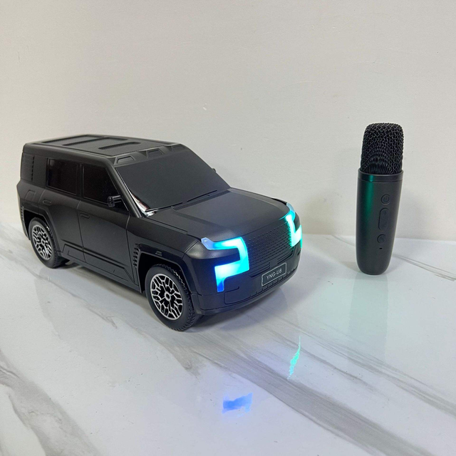 Car Model Speaker Wireless Microphone Karaoke Speaker with TF Card