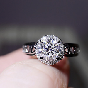 Anello con Diamante F797, Taglio Brillante Rotondo, Diamante Naturale, Gioiello Classico da Donna per Fidanzamento - Product Image 6