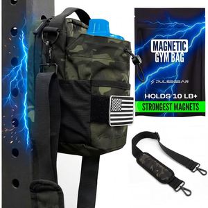 OEM Polyester Magnetic <b>Gym</b> Bag Fitness Organizer Tote Bag Water Bottle <b>Holder</b> and <b>Phone</b> Pocket Drinkware Accessories - Product Image 1