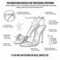 Sandales à talons hauts personnalisées Xinzirain pour femmes, avec lanières en perles, décoration en nœud de cristal, talon aiguille, élégantes, glamour, pour robe de mariée ou de soirée