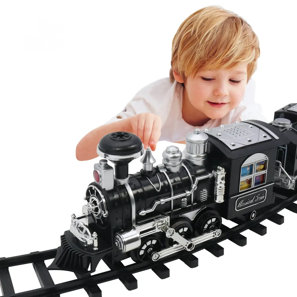 音と光のリモコン列車セット、クリスマスツリーの下のRC列車のおもちゃ、2 3 4 5歳の男の子への誕生日プレゼント