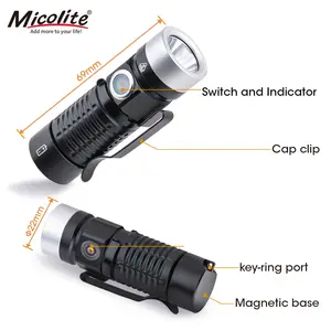 EDC Flashlight Magnetic Rechargeable 500 High Lumens Small Tactical Light