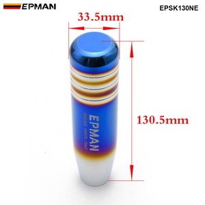 EPMAN - Pomo de Cambio Manual Universal de Aluminio Azul Quemado de 13 cm y 5/6 Velocidades para BMW M2 M3 M4 Serie 3 M340i F30 G20 EPSK130NE - Product Image 3