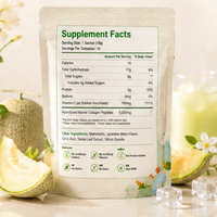 Poudre de boisson beauté personnalisée en usine au lait, melon miel et glutathion, supplément de collagène pour la réparation de la peau, pour femmes