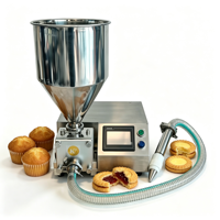 Machine à garnir les muffins et biscuits de confiture, crème et custard, avec pistolet manuel, écran tactile, en acier inoxydable, pour boulangerie