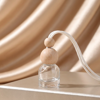 Diffuseur d'air frais pour voiture en verre transparent rond de 10 ml de qualité supérieure avec bouchon à vis pour huile essentielle