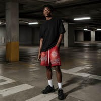 Pantalones Cortos Personalizados para Hombre con Cintura Elástica, Pedrería, Efecto Desgastado Vintage, Lavado, Estilo Urbano, Bajo sin Rematar, Y2K, Moda Urbana, Venta al por Mayor
