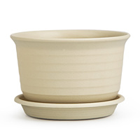 Pot de fleurs minimaliste en PP avec trou de drainage, durable, capacité de 0,34 L, pour la maison, le jardin et le bureau
