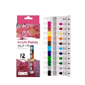 Xin Bowen vernice acrilica 9ml 12 colori set art paint dipinto a mano impermeabile non sbiadito set di vernice acrilica per adulti e bambini
