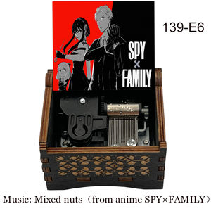 กล่องดนตรีไม้พิมพ์ลายสี อนิเมะ <span class=keywords><strong>SPY</strong></span> <span class=keywords><strong>X</strong></span> <span class=keywords><strong>FAMILY</strong></span> ตัวละคร Anya Forger กลไกถั่วรวม ของขวัญสำหรับแฟนอนิเมะ เด็ก เพื่อน และคนรัก - Product Image 6