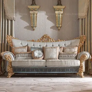 İtalyan kraliyet mobilya lüks kanepe oturma odası koltuk takımı tasarımları ahşap ev mobilya sehpa