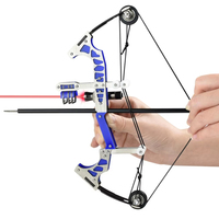 Mini arc composé en acier inoxydable de 9,8 pouces, pour droitiers et gauchers, pour la chasse et la pratique du tir