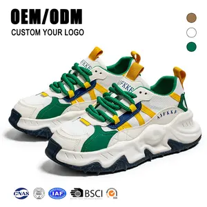 Hot Selling Fashion Casual Mannen Sneaker Custom Design Mannen Dikke Platform Sneaker Schoenen Met Eigen Logo