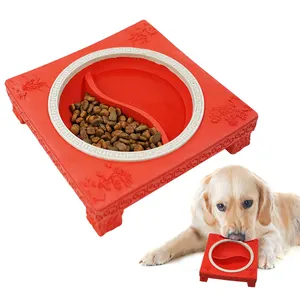 High Quality Natural Rubber Pet Bowls Non-toxic Hot Pot Slow Eating Dog Cat Bowls