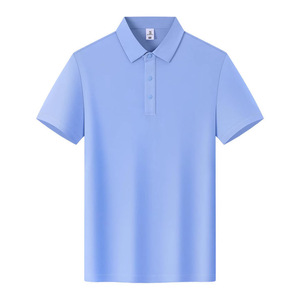 Polo Shirt Quick Dry Short Sleeve Solid Color Polyester <b>Work</b> Wear Daily Use - Product Image 4