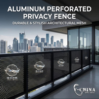Tôles d'aluminium perforées CNC 5052 H32, panneaux de bardage métallique perforés anodisés pour façade architecturale de mur-rideau
