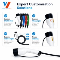 Câble de recharge rapide pour véhicule électrique CE Type 2 vers Type 2, 32A 22kW, gaine en TPU noire, cordon flexible pour station de recharge de voiture