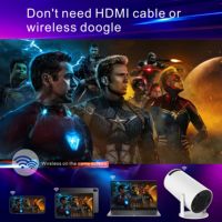 Projecteur sans fil HD 4K 2023, dernier modèle, 1080 DLP intelligent, écran de mise en miroir, dernier modèle Android, mini projecteur LED Wifi, lumière professionnelle