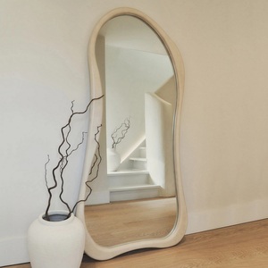 <span class=keywords><strong>Espejo</strong></span> de Pie de Madera Ecológico de Estilo Francés Moderno, Irregular, de Longitud Completa, Montado en la Pared, 5 mm de Grosor, para Aniversario - Product Image 2