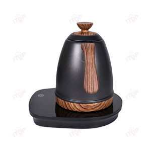 Bouilloire électrique de qualité, en céramique blanche, à col de cygne, pour café filtre, thé Kungfu, chauffe-eau, avec interrupteur LED - Product Image 3